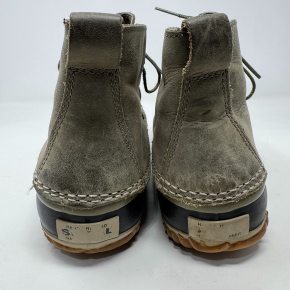 Sorel Green Out N About Leather Ankle Duck Boots NL2133-365 Women's Size 10 - Picture 8 of 12